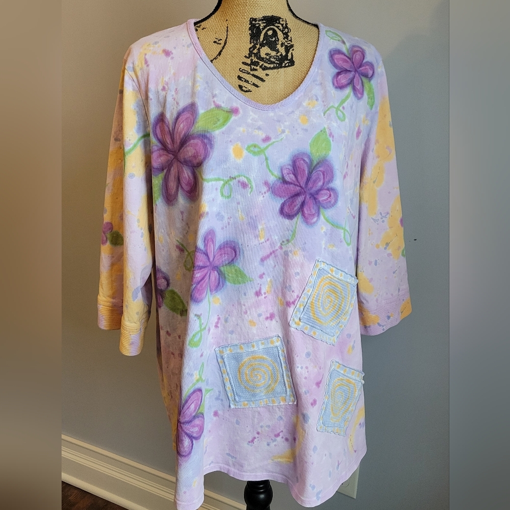 Floral V-Neck Women's Top